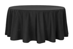 Black Table Linens color from Absolute Rentals, San Antonio.